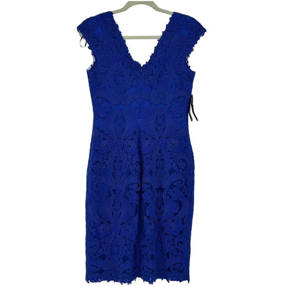 NEW Tadashi Shoji Parker Dress Elegant Blue Lace Size 6 - Picture 4 of 6